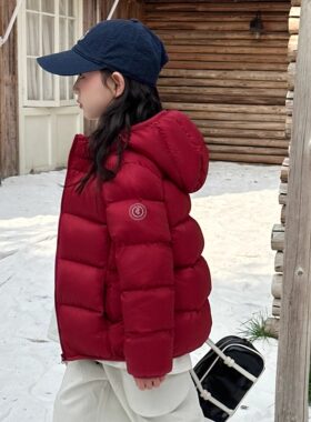 韩国童装羽绒服2025冬季新款男女童中大童抗寒加厚90白鹅绒短款潮