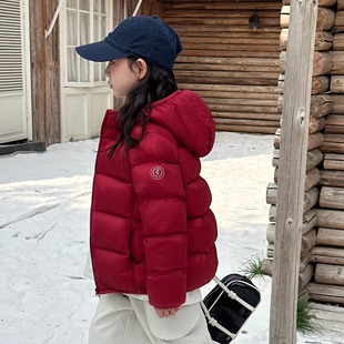 韩国童装羽绒服2025冬季新款男女童中大童抗寒加厚90白鹅绒短款潮