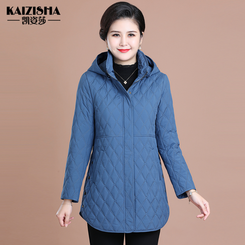 品牌棉衣女中老年人秋冬棉袄妈妈装加大码薄棉服夹棉外套50岁60