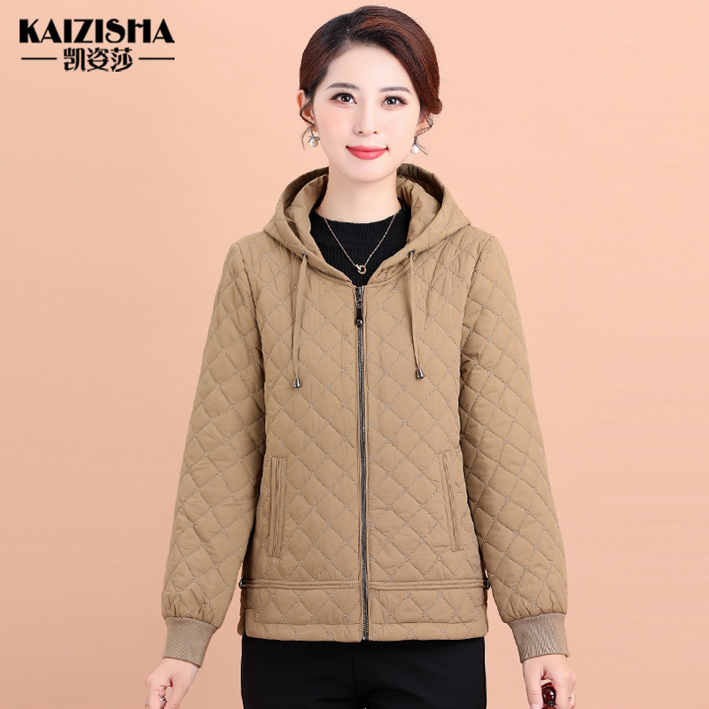 中老年女装棉衣短款夹棉外套小个子妈妈装秋冬棉服薄款小棉袄大码