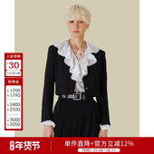 外套女经典 秋季 气质优雅精致黑色西装 低调通勤干练短外套