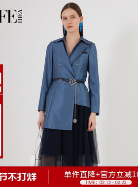 莱芙艾迪儿品牌女装春季新款中长袖连衣裙1W1L94076