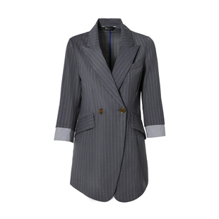 经典 外套女优雅复古时尚 外套 格纹一粒扣小西装 D佳美学馆复古时尚