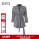 短款 莱芙艾迪儿女装 外套 撞色西装 领设计灰色七分袖 新款 时尚