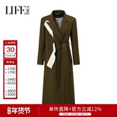 莱芙艾迪儿都市通勤OL风简约大气大衣女秋冬新款 挺括有型小众外套