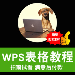 wps表格视频教程office 2016办公培训入门学习excel函数在线课程