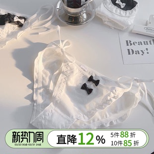 铃木千夏~可爱女生纯棉内裤绑带可解开制服少女系带大码短裤性感