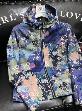 春秋男士迷彩夹克潮流潮牌时尚