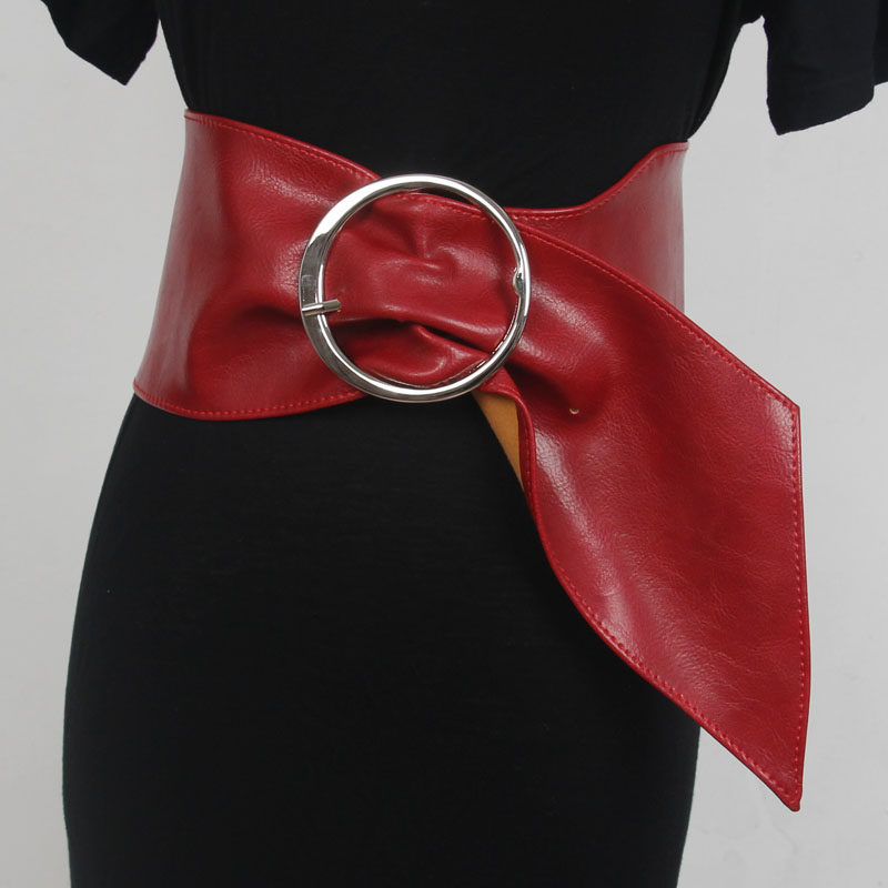 秋冬简约圆环针扣不规则PU仿皮宽腰封装饰连衣裙百搭休闲宽腰带,服饰配件/皮带/帽子/围巾,腰带/皮带/腰链,淘宝优惠券,粉丝福利购,淘宝优惠卷