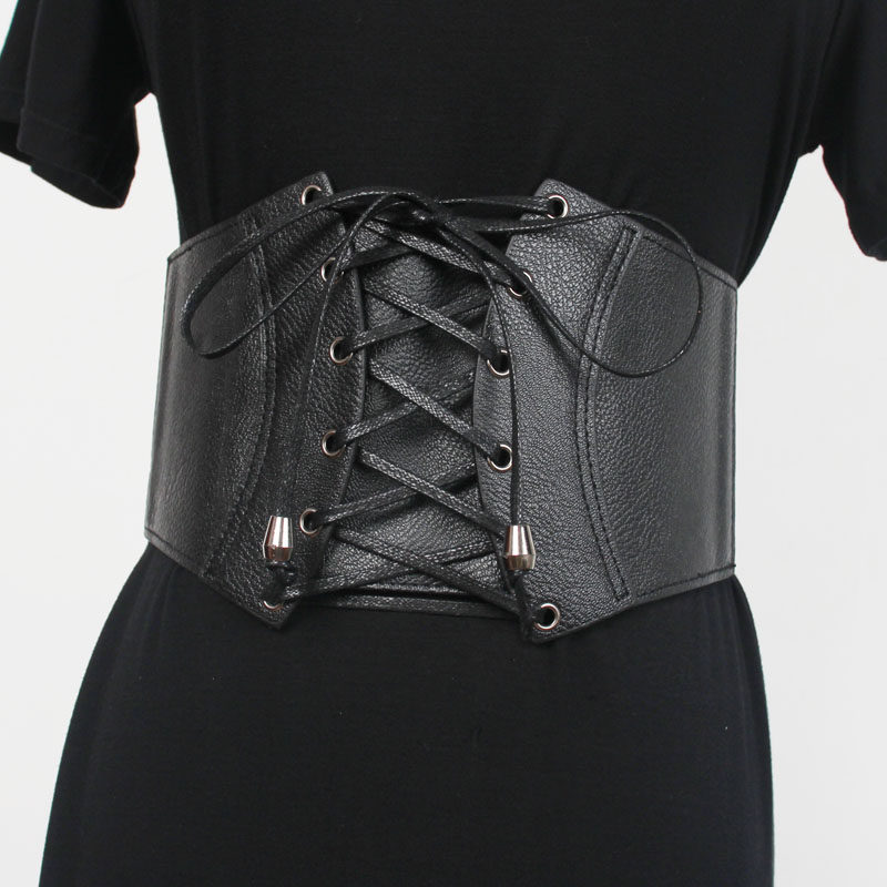 超宽皮腰封女外搭复古时尚百搭绑带束腰带外穿衬衫装饰配裙子毛衣