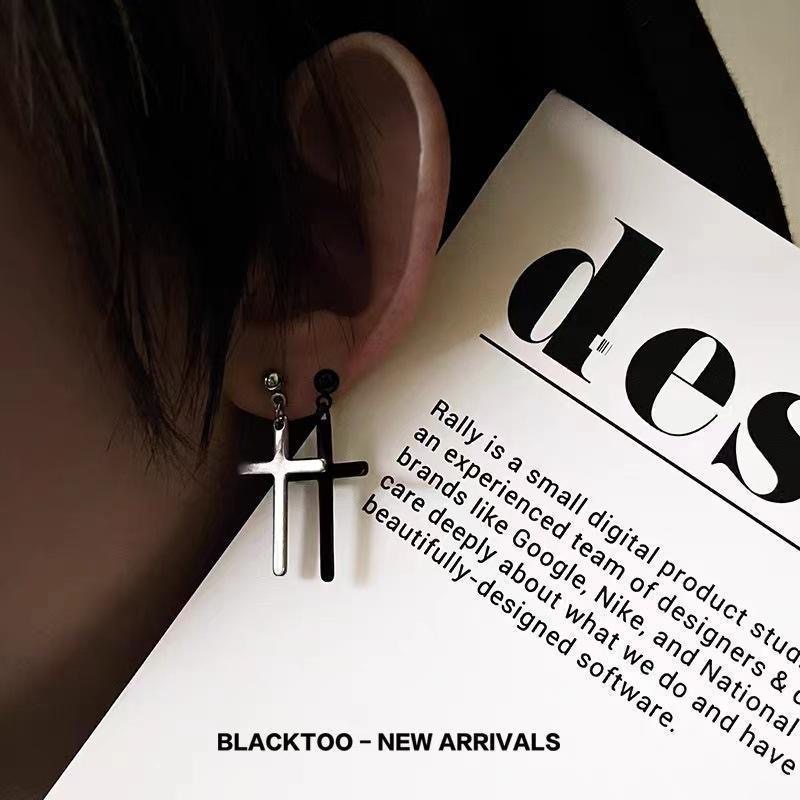 合金耳饰 新款热销小众耳饰十字架耳钉耳环耳坠豆豆耳钉男女士