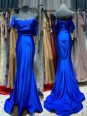 欧美修身 吊带礼服一字肩鱼尾重工长裙主持年会聚会生日会长裙