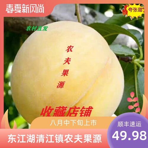 《顺丰》资兴东江湖脆甜锦绣红心黄桃农村直发热卖自成熟孕妇鲜果