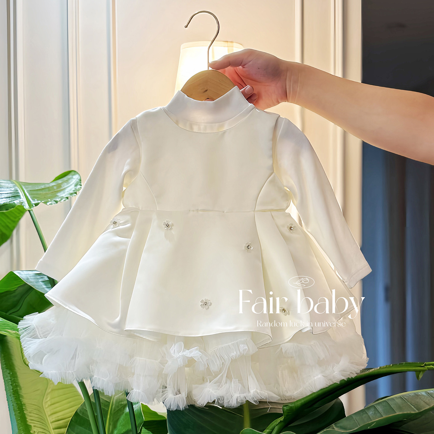 女宝宝生日宴公主连衣裙婴儿一岁抓周礼服洋气花童小女孩秋冬长袖图片