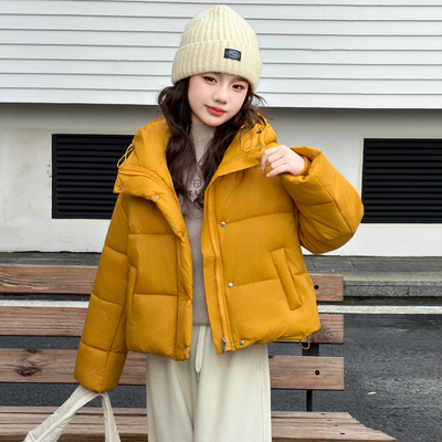 女童羽绒棉服冬装2025新款女大童加厚短款棉袄韩系儿童超好看外套