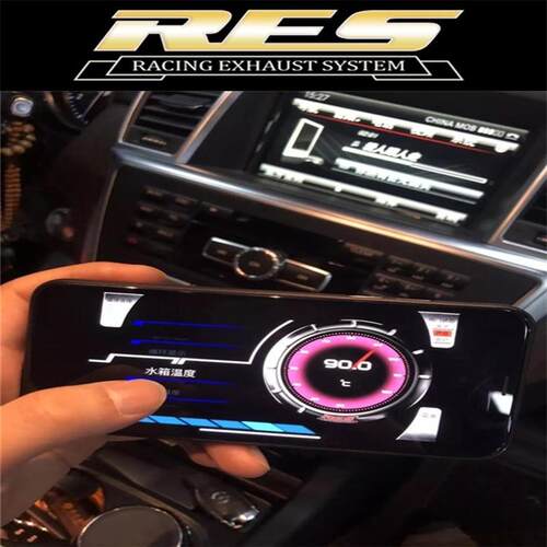 奔驰GL500改装RES全段高流量头段三元跑车音汽车阀门排气管声浪