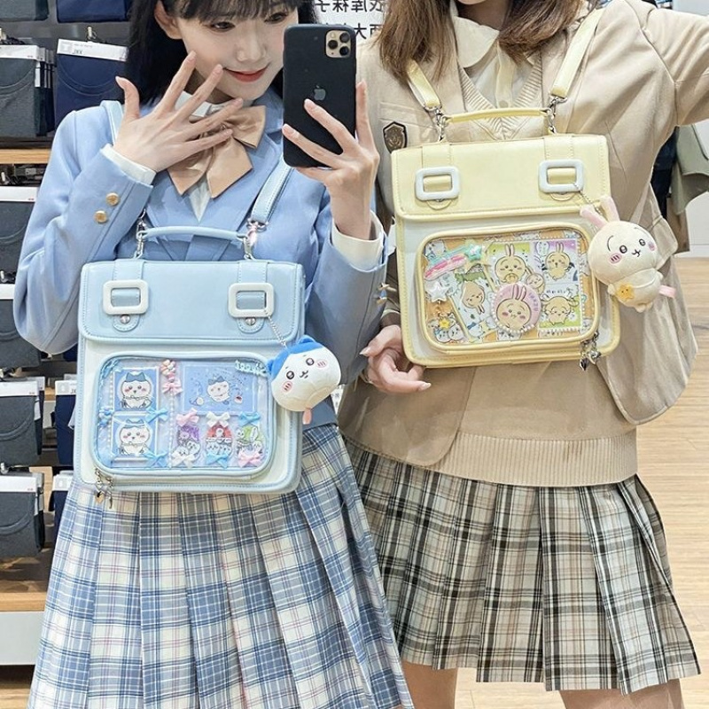 痛包透明女日常斜跨双肩小食量学