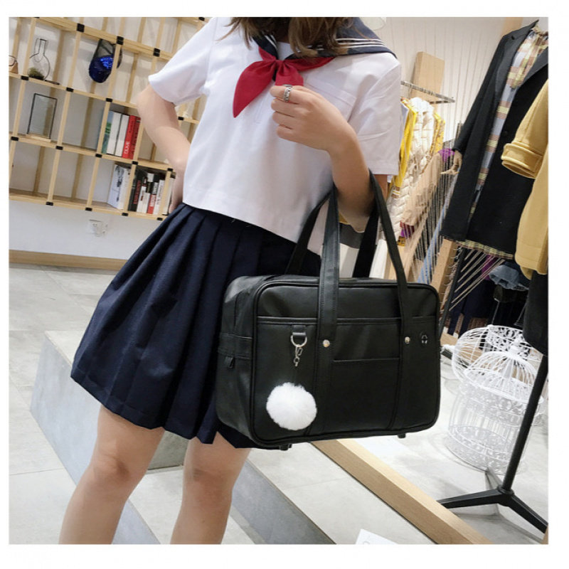 新款日系日本正统jk制服包单肩pu女士简约漫展学生休闲斜跨包学院
