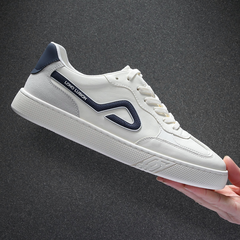 真皮鞋子男鞋板鞋男款2026新款休闲头层牛皮一脚蹬低帮平底小白鞋