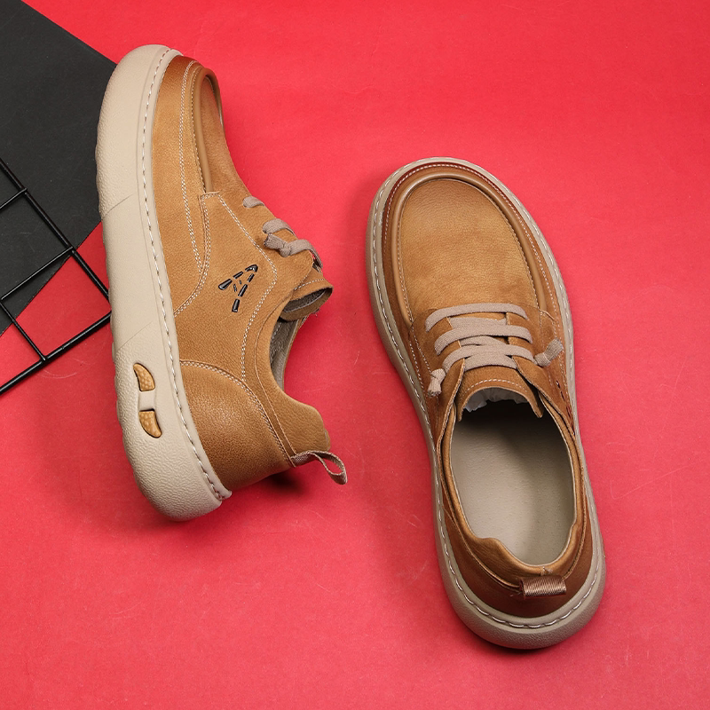 VIFIRFAR鞋子男鞋板鞋男款2026新款百搭舒适透气休闲皮鞋宽脚男鞋