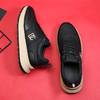 轻便软底头层牛皮运动皮鞋男