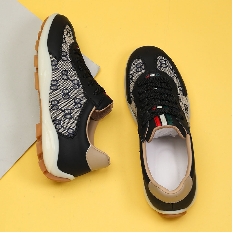 欧洲站男鞋板鞋真皮布拼接2026春季时尚百搭透气休闲潮牌低帮鞋男,流行男鞋,休闲板鞋,淘宝优惠券,粉丝福利购,淘宝优惠卷