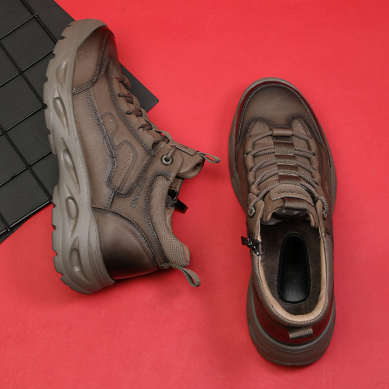 头层牛皮户外高帮鞋真皮工装靴