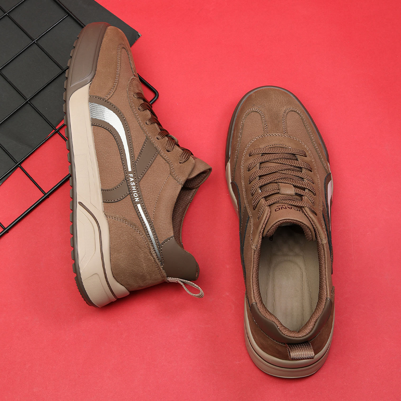 真皮时尚休闲全皮面运动板鞋