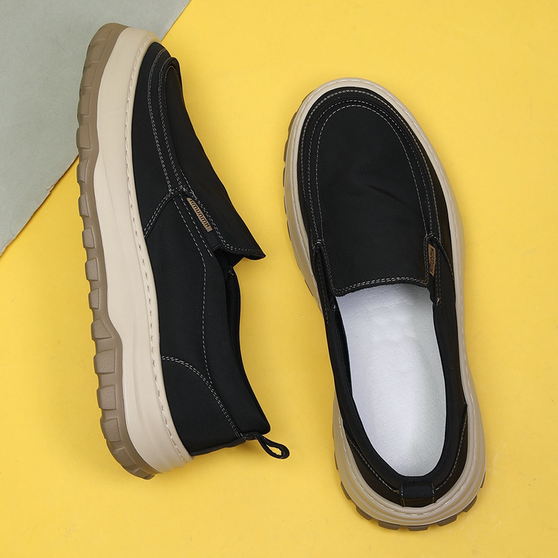 VIFIRFAR 2026春季新款一脚蹬透气休闲发泡轻便软厚底帆布鞋男