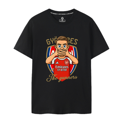 2025年短袖转会阿森纳枪手球迷纪念约克雷斯哲凯赖什庆祝姿势枪迷