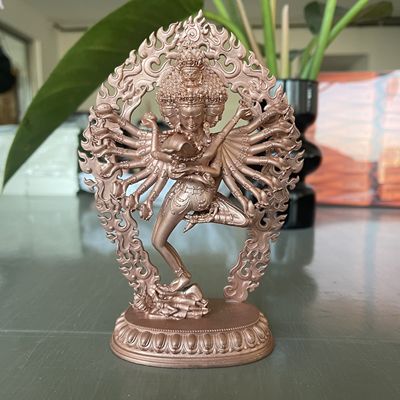 喜金刚/杰巴多杰/多吉/饮血金刚15cm紫铜佛像梵天佛堂摆件