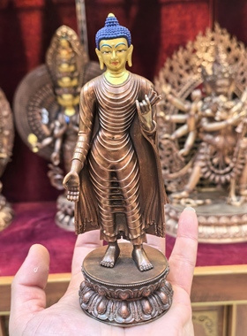 释迦牟尼佛/站立释迦牟尼/梵天藏传18cm精品开脸藏传佛像