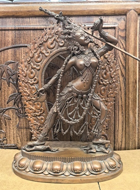 那洛空行母/卡雀玛/卡雀佛母/空行母/瑜伽母/荼吉尼/34cm红铜佛像