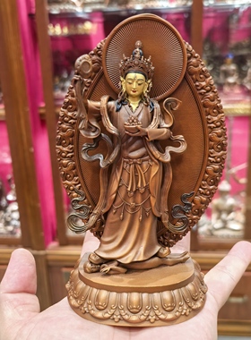 阿企佛母/阿企秋吉卓玛/卓玛/阿奇佛母/15cm紫铜佛像梵天佛堂摆件