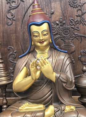 阿底峡/阿底峡尊者/觉沃杰/45cm红铜佛像精品梵天佛堂供奉摆件
