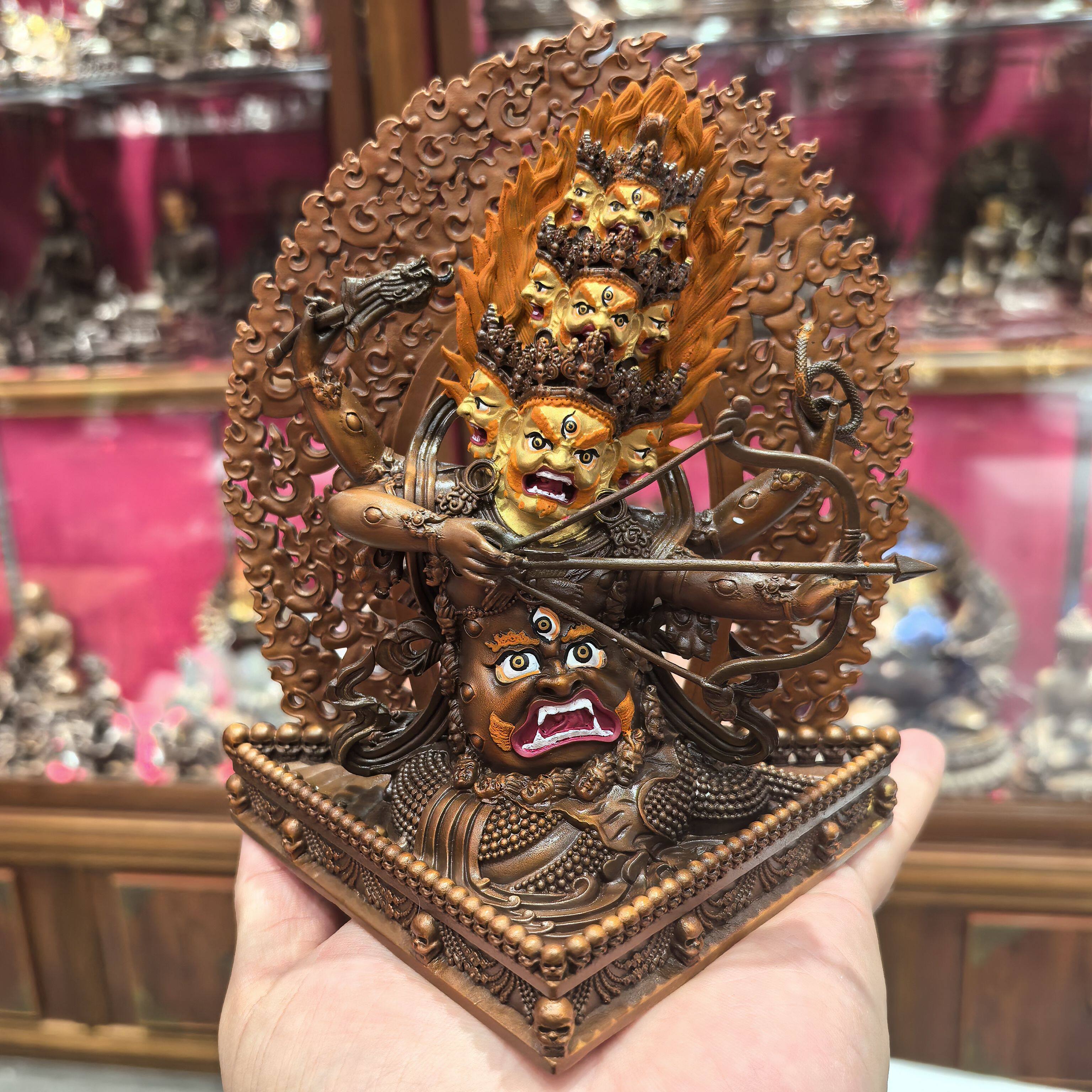 惹呼拉/热乎啦/热乎拉/惹乎拉/啦呼啦/喇呼拉/rahula紫铜摆件15cm