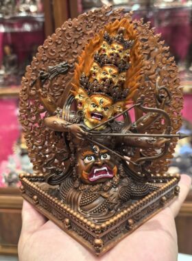 惹呼拉/热乎啦/热乎拉/惹乎拉/啦呼啦/喇呼拉/rahula紫铜摆件15cm