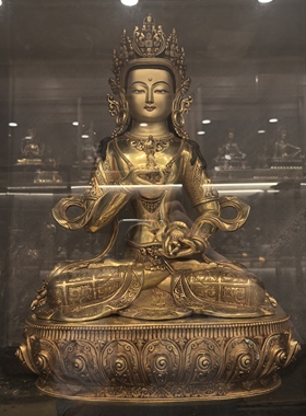 已售罄/金刚萨埵/班扎萨埵/尼泊尔手工佛像/鎏金佛像/百字明/45cm