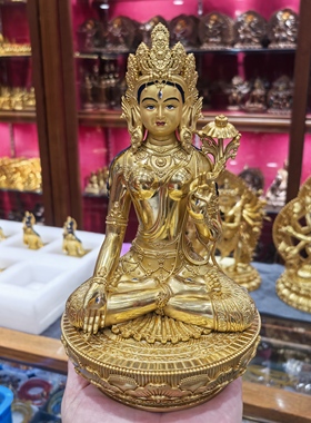 白度母/白度姆/度母/卓玛/扎那巴扎尔度母/21cm尼泊尔工艺佛像