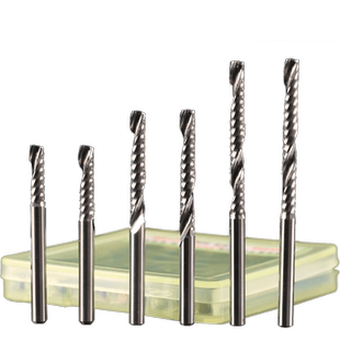 威特高精3.175mm单刃螺旋铣刀亚克力PVC切割刀数控电脑雕刻刀具