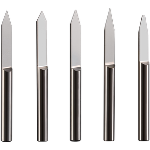 威特钨钢3.175mm加长平底尖刀浮雕中心锥度尖刀数控电脑雕刻刀具