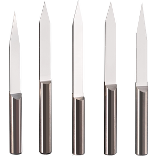 威特钨钢精磨加长型4mm平底尖刀锥度中心尖刀数控电脑雕刻机刀具