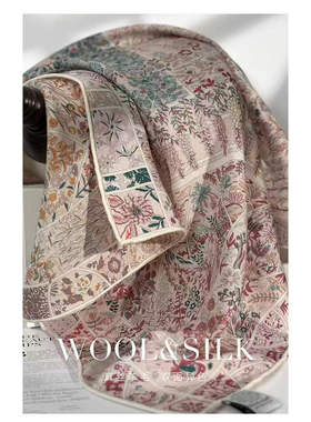 MILA BEILA 羊毛真丝围巾2025年新款百搭