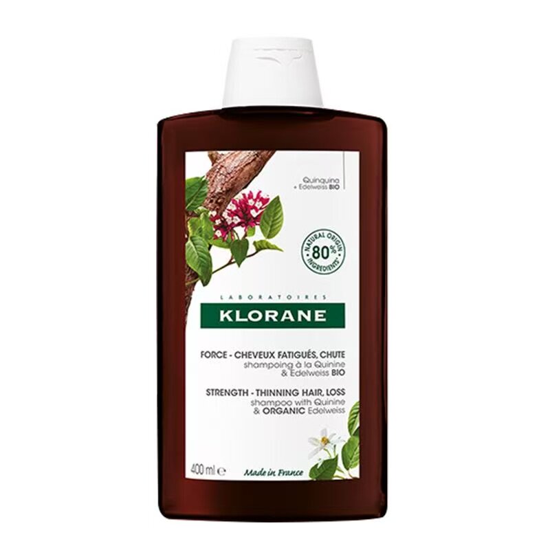 【鸡纳固发400ml】法国klorane康如金鸡纳防脱控油蓬洗发露400ml