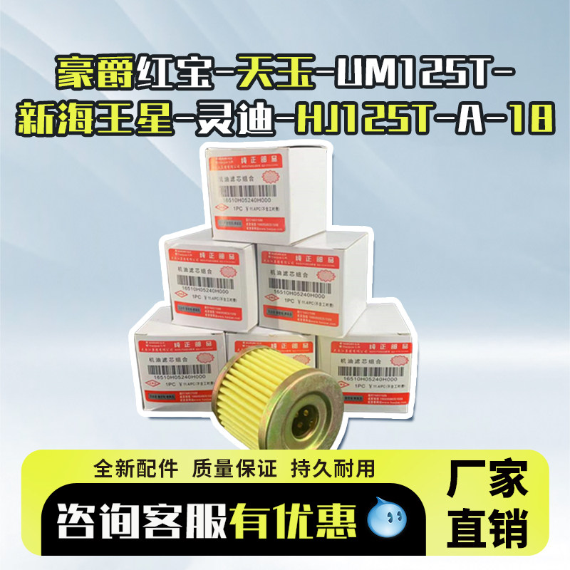 铃木踏板豪爵125摩托车机油滤芯