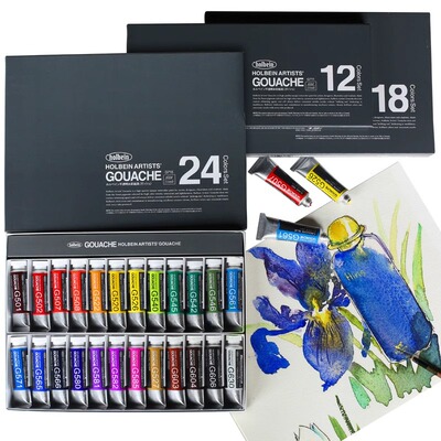 Holbein荷尔拜因Gouache不透明水彩/水粉颜料15ml   5/12/18/24色套装