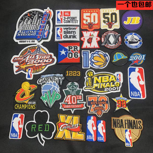NBA籃球徽章籃球隊(duì)刺繡徽章運(yùn)動(dòng)布貼背膠布貼布貼patch刺繡定制