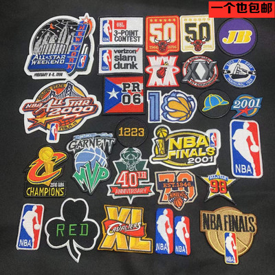 NBA篮球徽章篮球队刺绣徽章运动布贴背胶布贴布贴patch刺绣定制