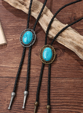 复古英伦bolotie牛仔波洛领带西部男女新中式项链衬衫领绳领结潮