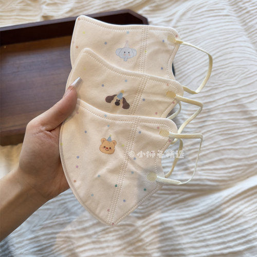 波点系列3D口罩女可爱高颜值成人儿童卡通图案一次性防护独立包装